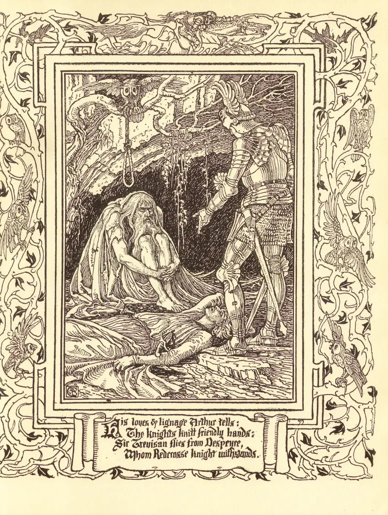 Spensers Faerie Queene, pl. 14 av Walter Crane