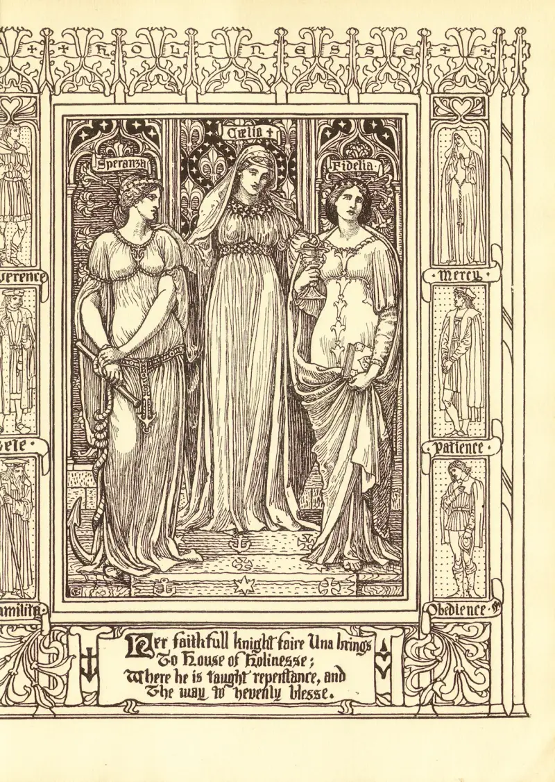 Spensers Faerie Queene, pl. 15 av Walter Crane
