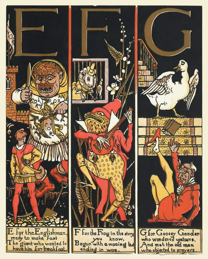 The Absurd A.B.C Pl 2 av Walter Crane