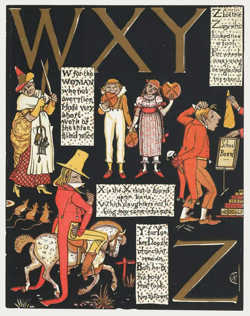 Das absurde ABC, Blatt 7 von Walter Crane