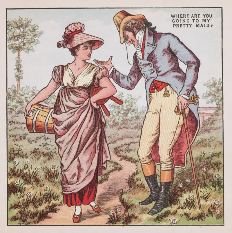 Vart ska du gå, min vackra mö av Walter Crane