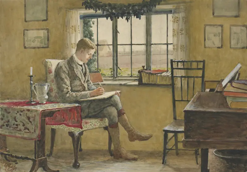 Der Bauernhof mit der Eibe von Walter Crane