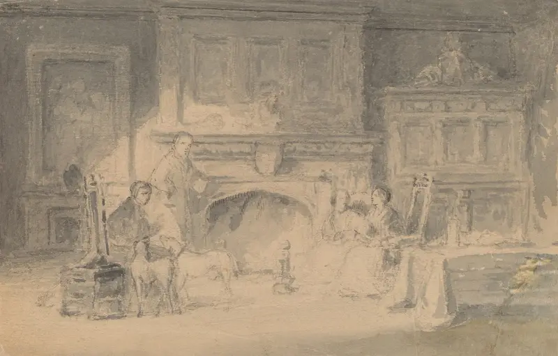 Studie für 'Die Familie Bailey' von Robert Walter Weir