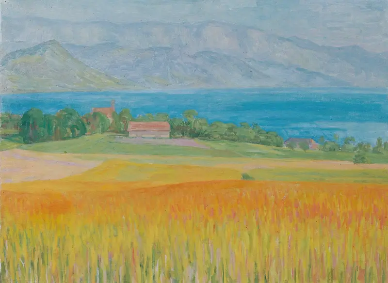Kornfeld am Attersee av Walther Gamerith