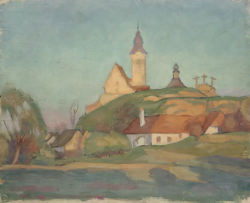 Krajina s kostelem – Nr. 1, Walther Gamerith
