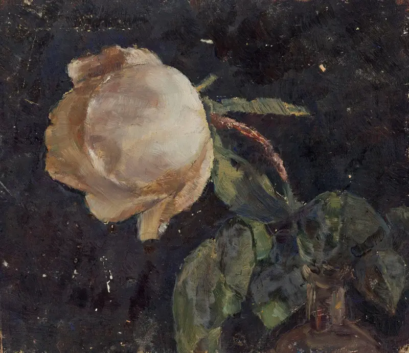 Vase mit Rose von Walther Gamerith