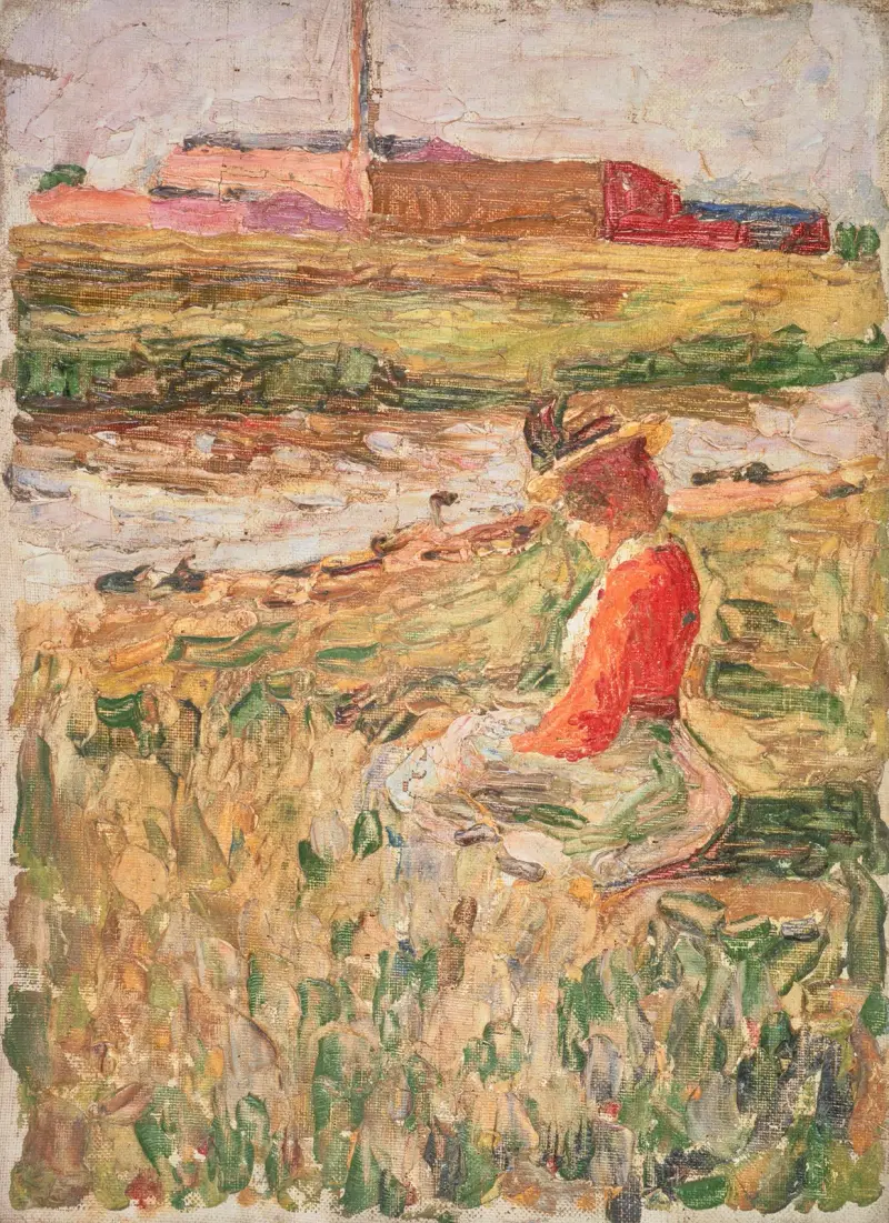 Dama siedząca w trawie, Wassily Kandinsky