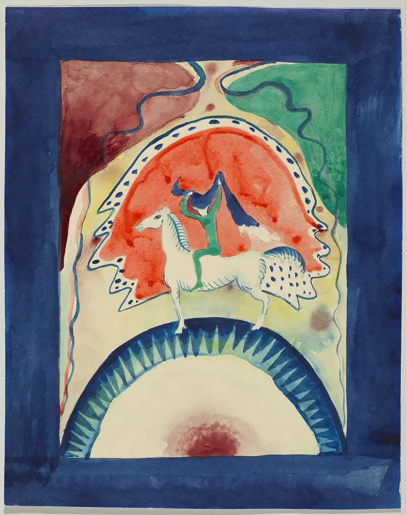 Design for the cover of the almanac ‘The Blue Rider’, 1911 – nr 1 av Wassily Kandinsky