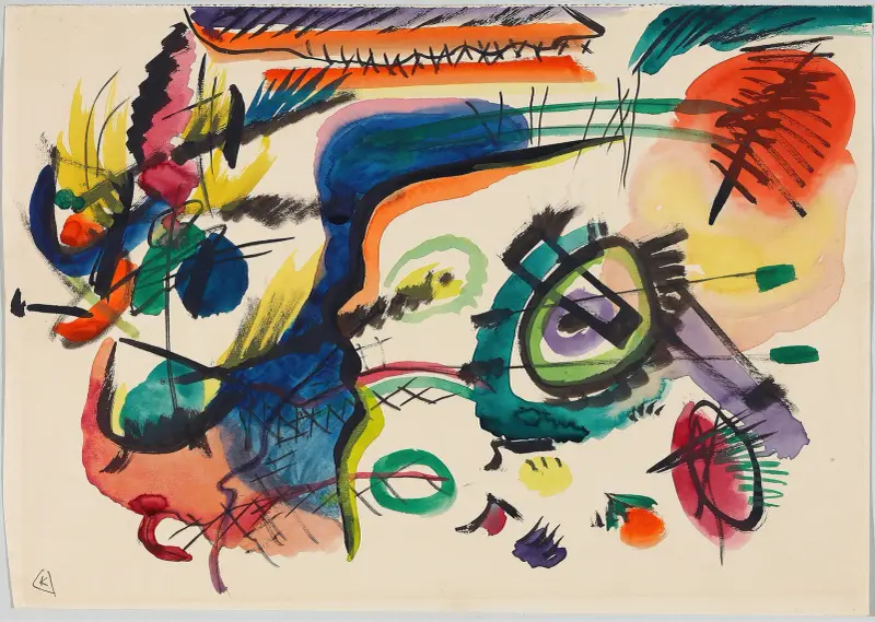 Skica ke 'Kompozici VII' I, Wassily Kandinsky