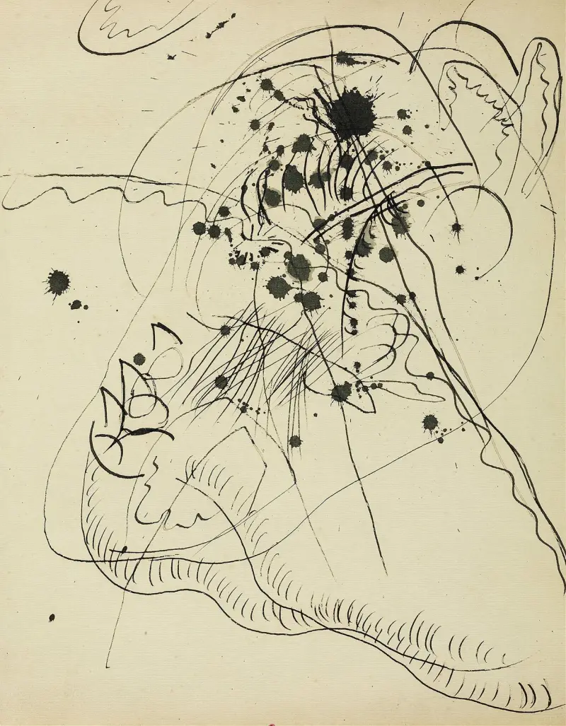 Rysunek według „Blauer Fleck”, Wassily Kandinsky