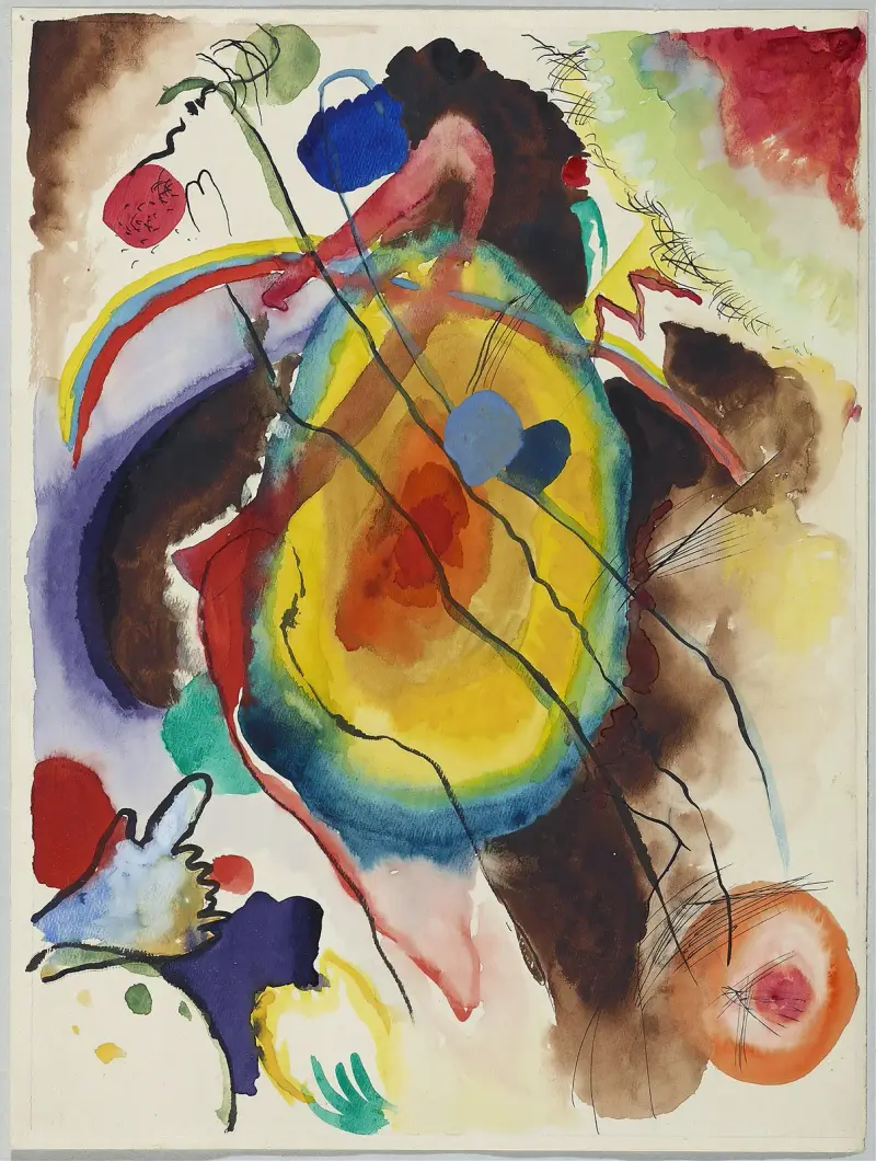 Entwurf zu einem Wandbild für Edwin R. Campbell av Wassily Kandinsky
