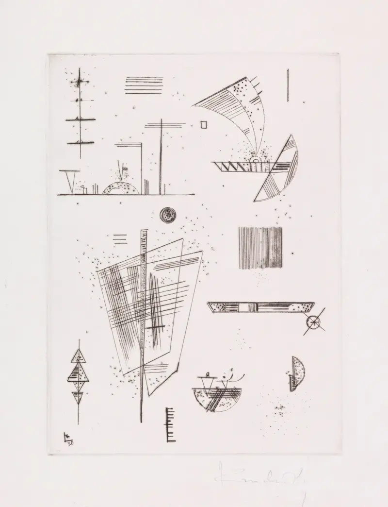 Första raderingen för utgåvan Cahiers d'Art av Wassily Kandinsky