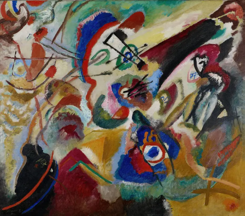 Fragment 2 für Komposition VII von Wassily Kandinsky