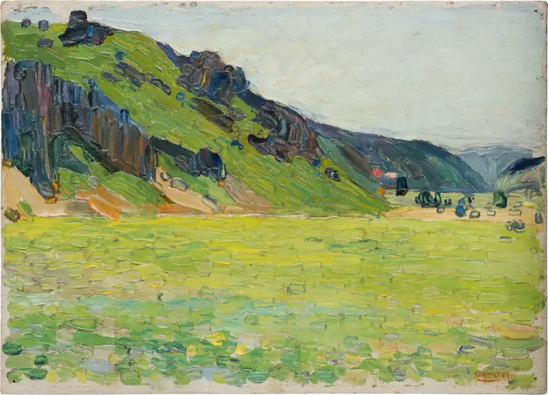 Kallmünz—Light-Green Mountains av Wassily Kandinsky