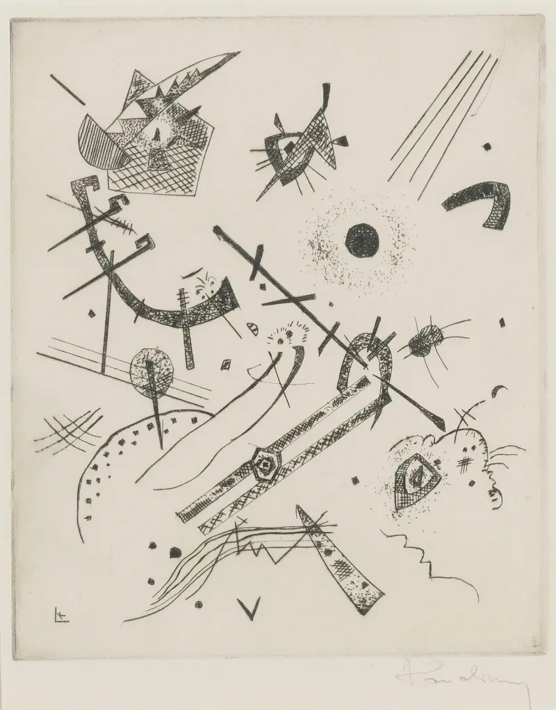 Kleine Welten Xi (R, 174), 1922 – nr 2 av Wassily Kandinsky