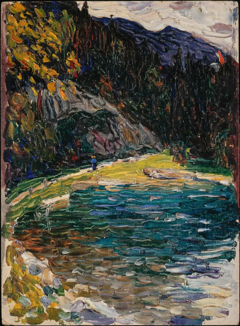 Kochel, old Kesselbergstrasse av Wassily Kandinsky