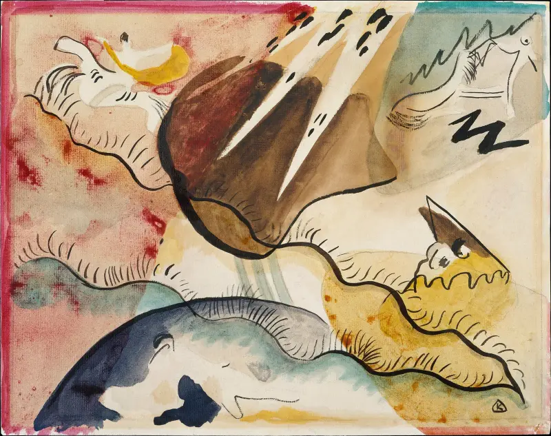 Regenlandschaft von Wassily Kandinsky