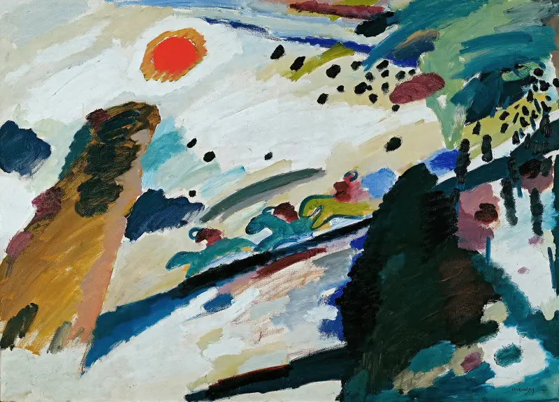 Romantická krajina, Wassily Kandinsky