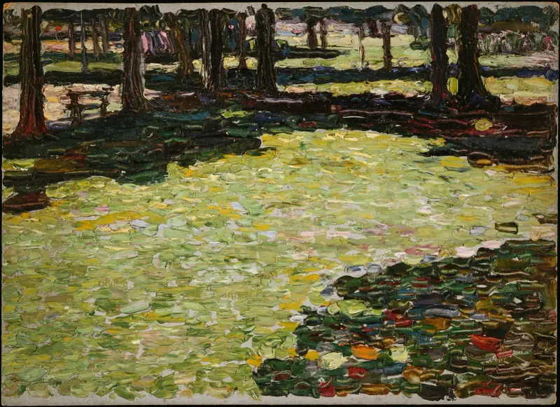 Park v Saint-Cloud, mýtina, Wassily Kandinsky