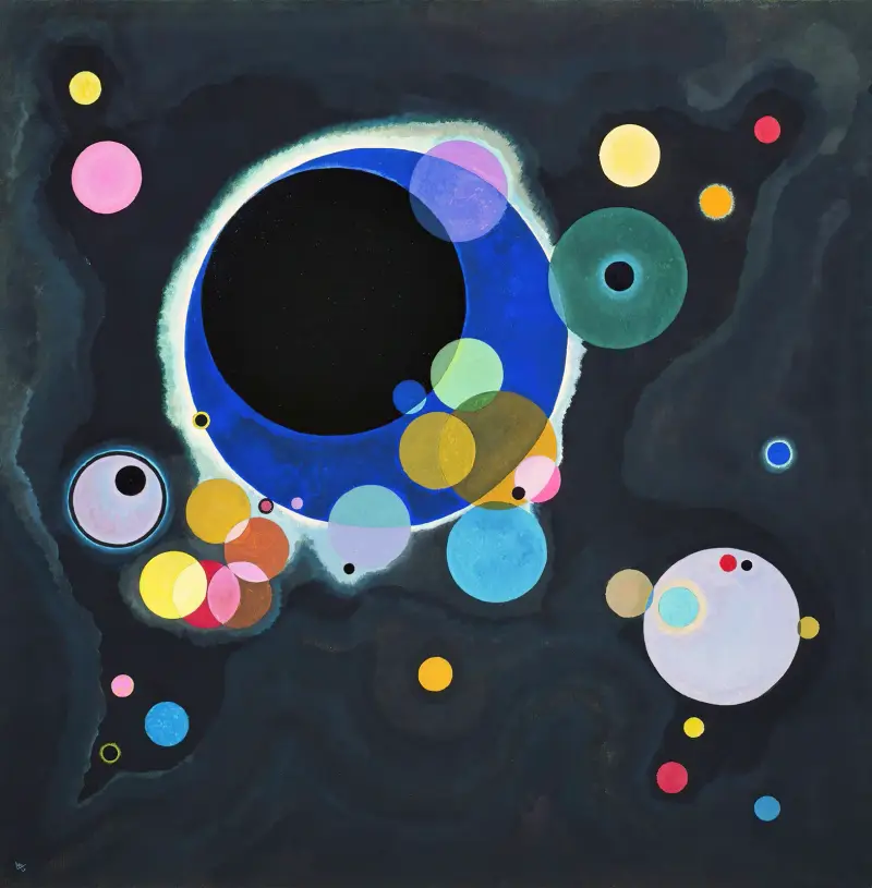 Mehrere Kreise von Wassily Kandinsky