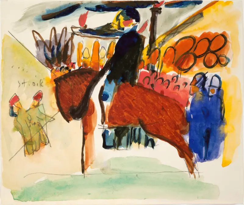 Studie k Impresi IV (Policista), Wassily Kandinsky