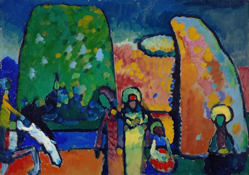 Studie k improvizaci č. 2 (Pohřební pochod), Wassily Kandinsky