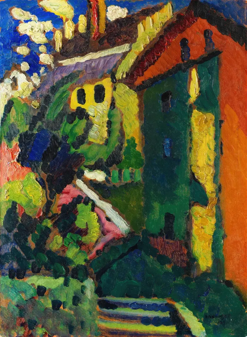 Treppe zum Schloss (Murnau) av Wassily Kandinsky