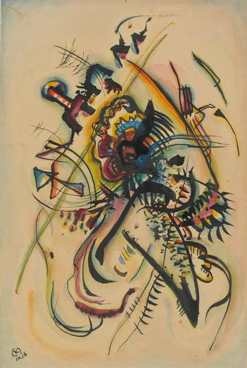 Mit einer Stimme von Wassily Kandinsky