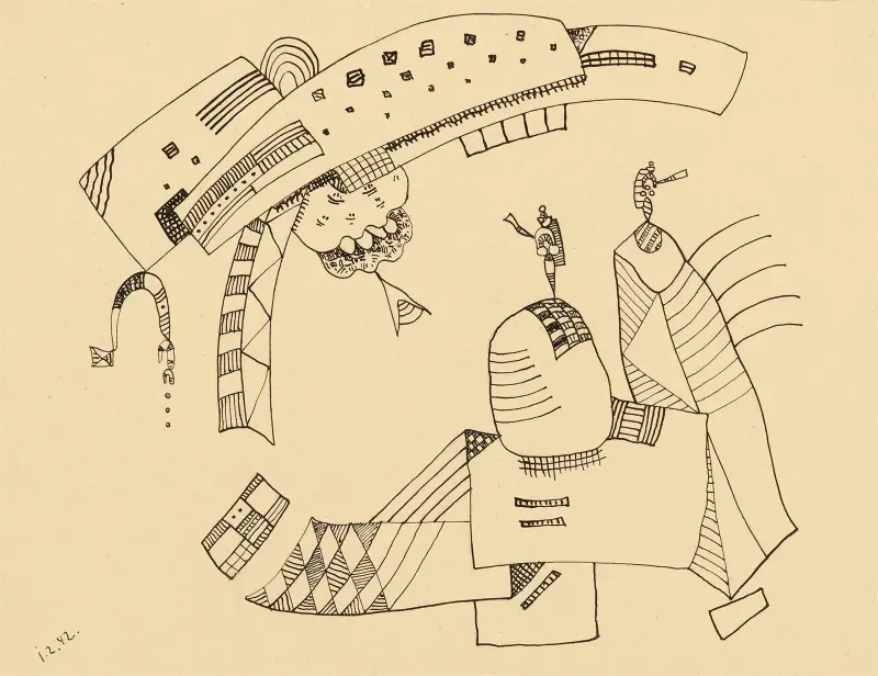 Zeichnung zu ‘Accent rond’ av Wassily Kandinsky