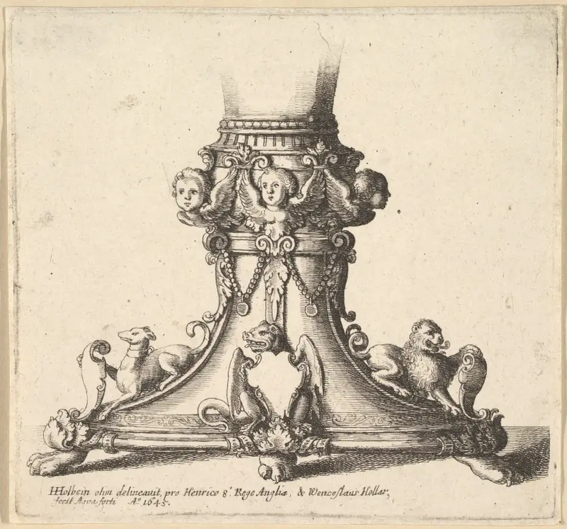 Base of an ornamental cup av Wenceslaus Hollar