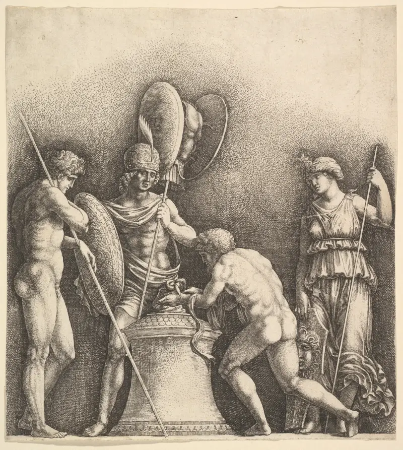 Čtyři klasické figury (pohanská oběť), Wenceslaus Hollar