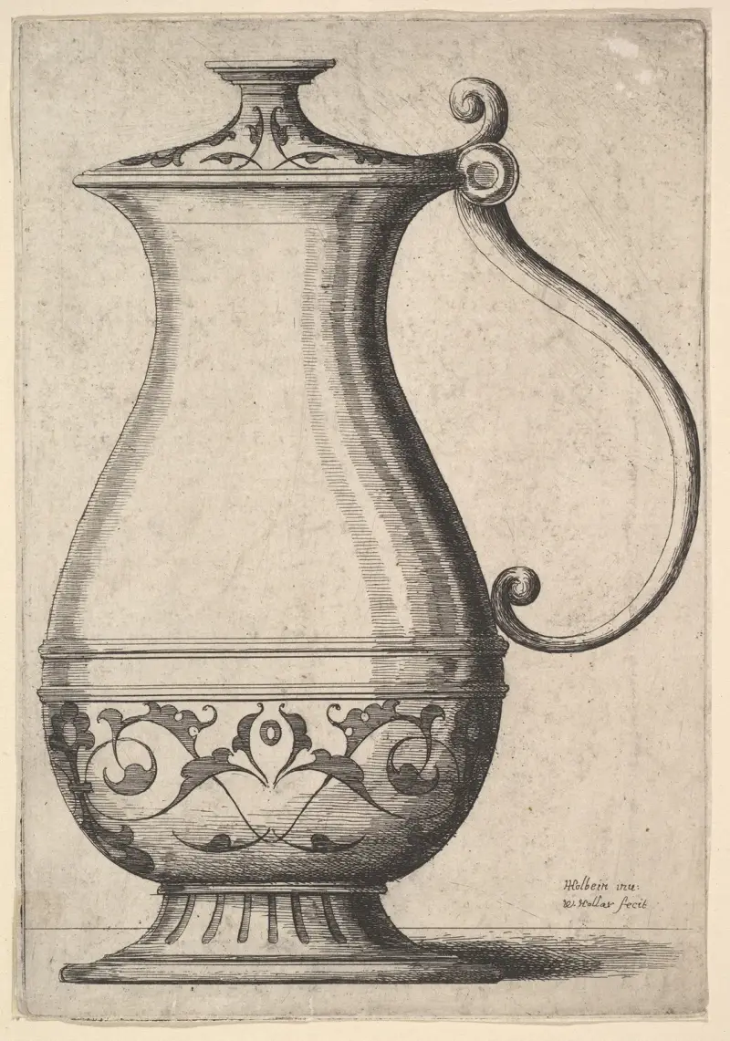Krug mit Arabesken auf dem Fuß von Wenceslaus Hollar