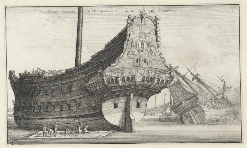 Naues Mercatoriæ Hollandicæ Societis Indiæ Orientalis av Wenceslaus Hollar