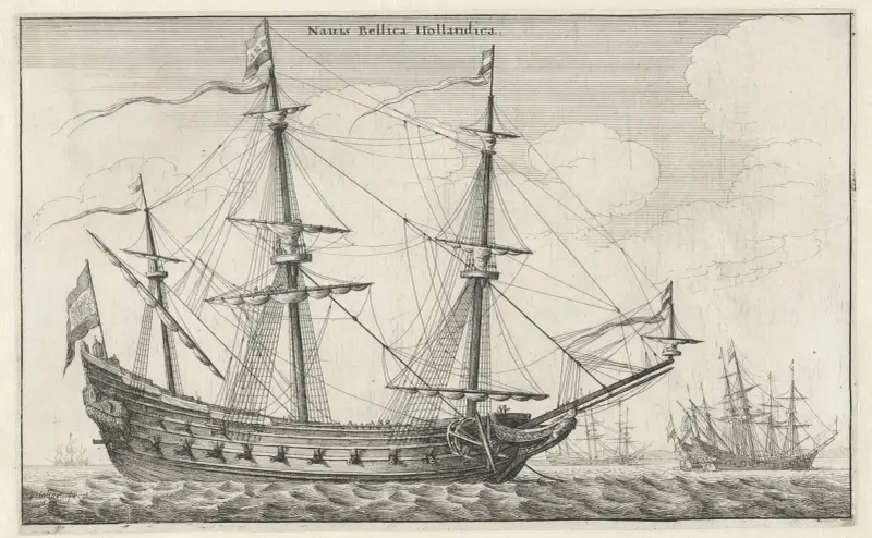 Holländisches Kriegsschiff von Wenceslaus Hollar