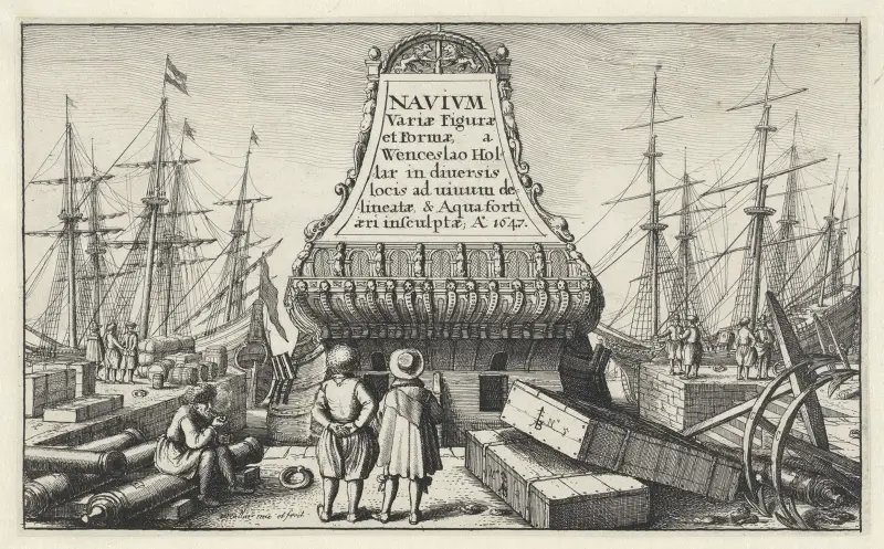 Navium Variae Figurae – Titelseite von Wenceslaus Hollar