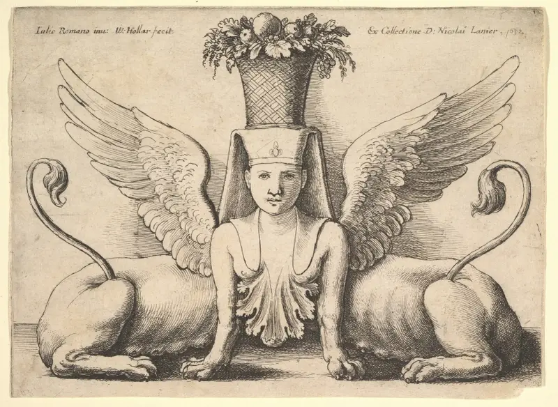 Sphinx mit zwei Körpern von Wenceslaus Hollar