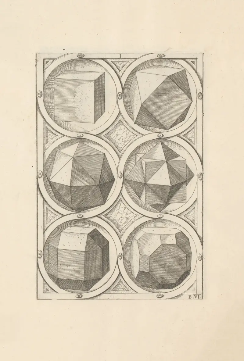 Perspectiva Corporum Regularium (Perspektive der regelmäßigen Körper) Pl. 11 von Wenzel Jamnitzer
