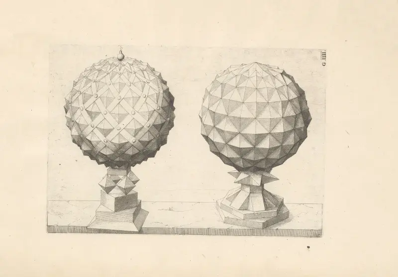 Perspectiva Corporum Regularium (Perspective of regular solids) Pl.34 av Wenzel Jamnitzer