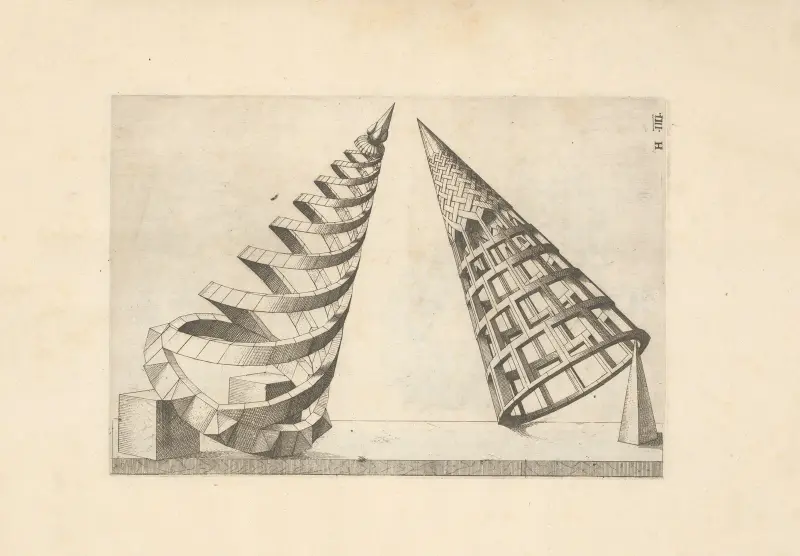 Perspectiva Corporum Regularium (Perspective of regular solids) Pl.40 av Wenzel Jamnitzer