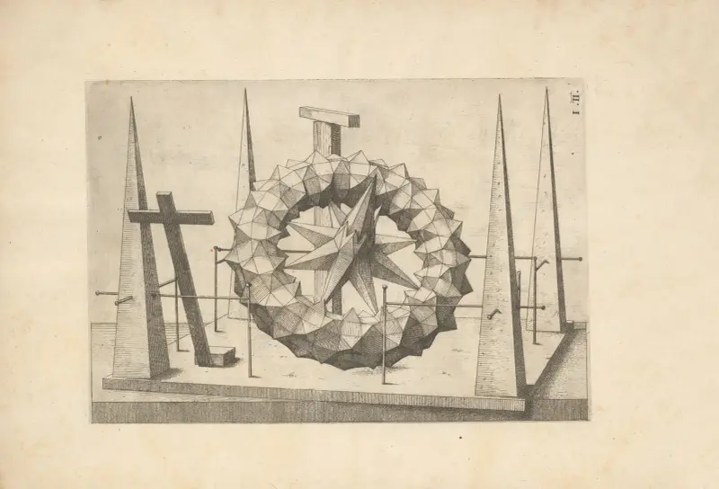 Perspectiva Corporum Regularium (Perspective of regular solids) Pl.42 av Wenzel Jamnitzer