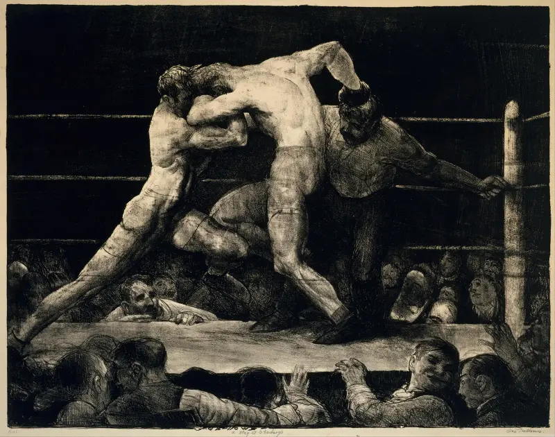 En hjort på Sharkey's av George Wesley Bellows