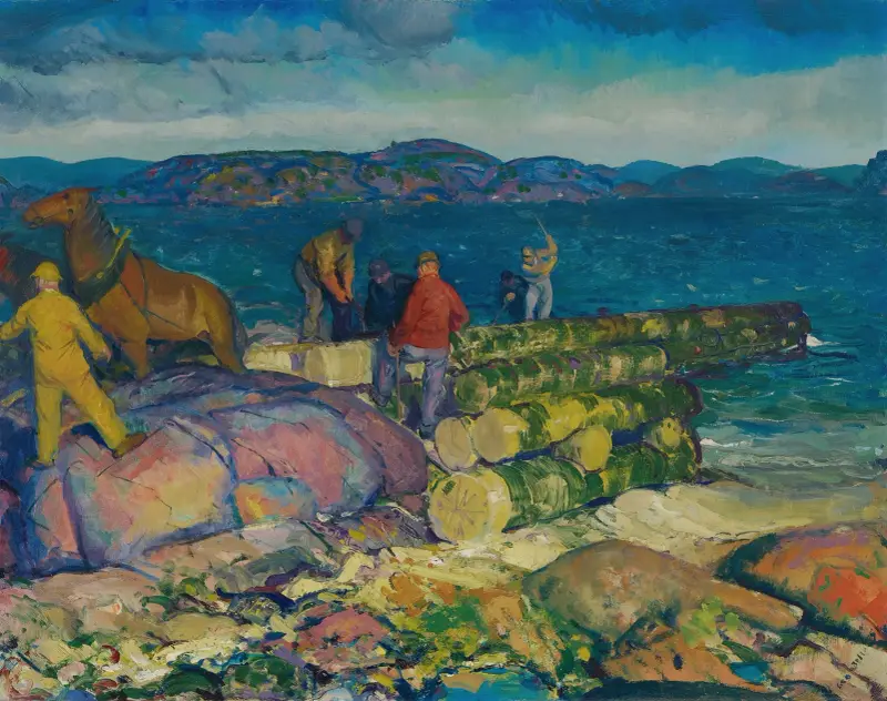 Dock Builders von George Wesley Bellows