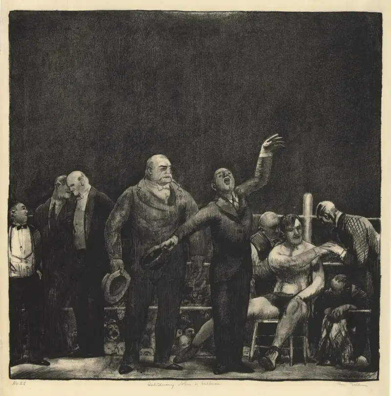 Introducing John L. Sullivan av George Wesley Bellows
