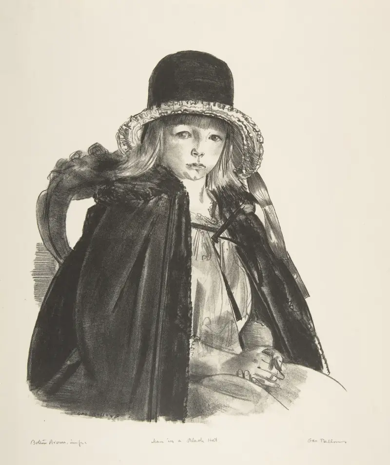 Jean i svart hatt av George Wesley Bellows