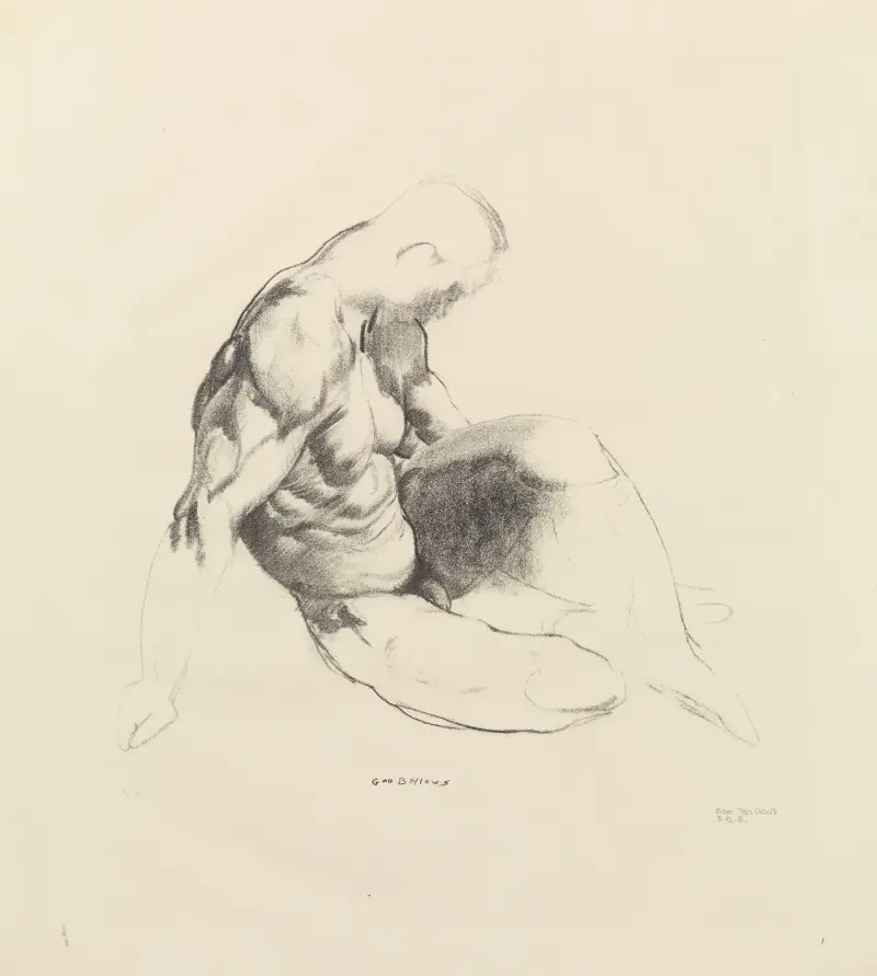 Manlig torso av George Wesley Bellows