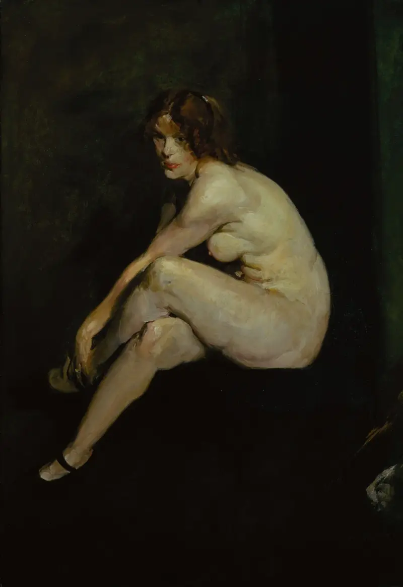 Nude Girl, Miss Leslie Hall av George Wesley Bellows