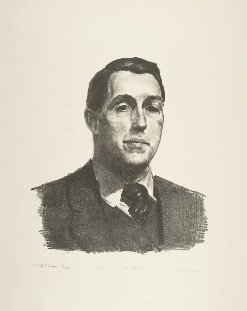Porträtt av Eugene Speicher, första stenen av George Wesley Bellows