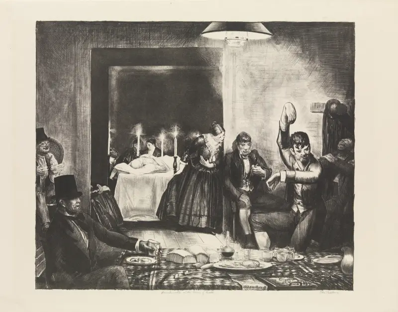 Punchinello i dödens hus av George Wesley Bellows