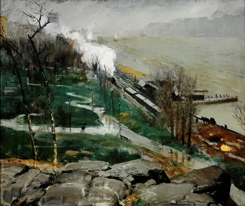 Rain on the River von George Wesley Bellows