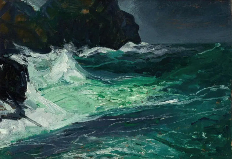 Stormfyllt hav av George Wesley Bellows